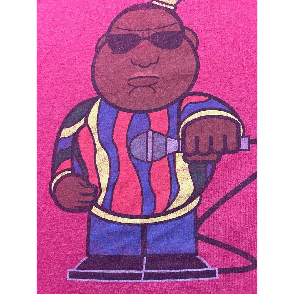 Notorious Biggie Style Graphic T-Shirt Red Mens Medium Hip Hop Rap Tee
